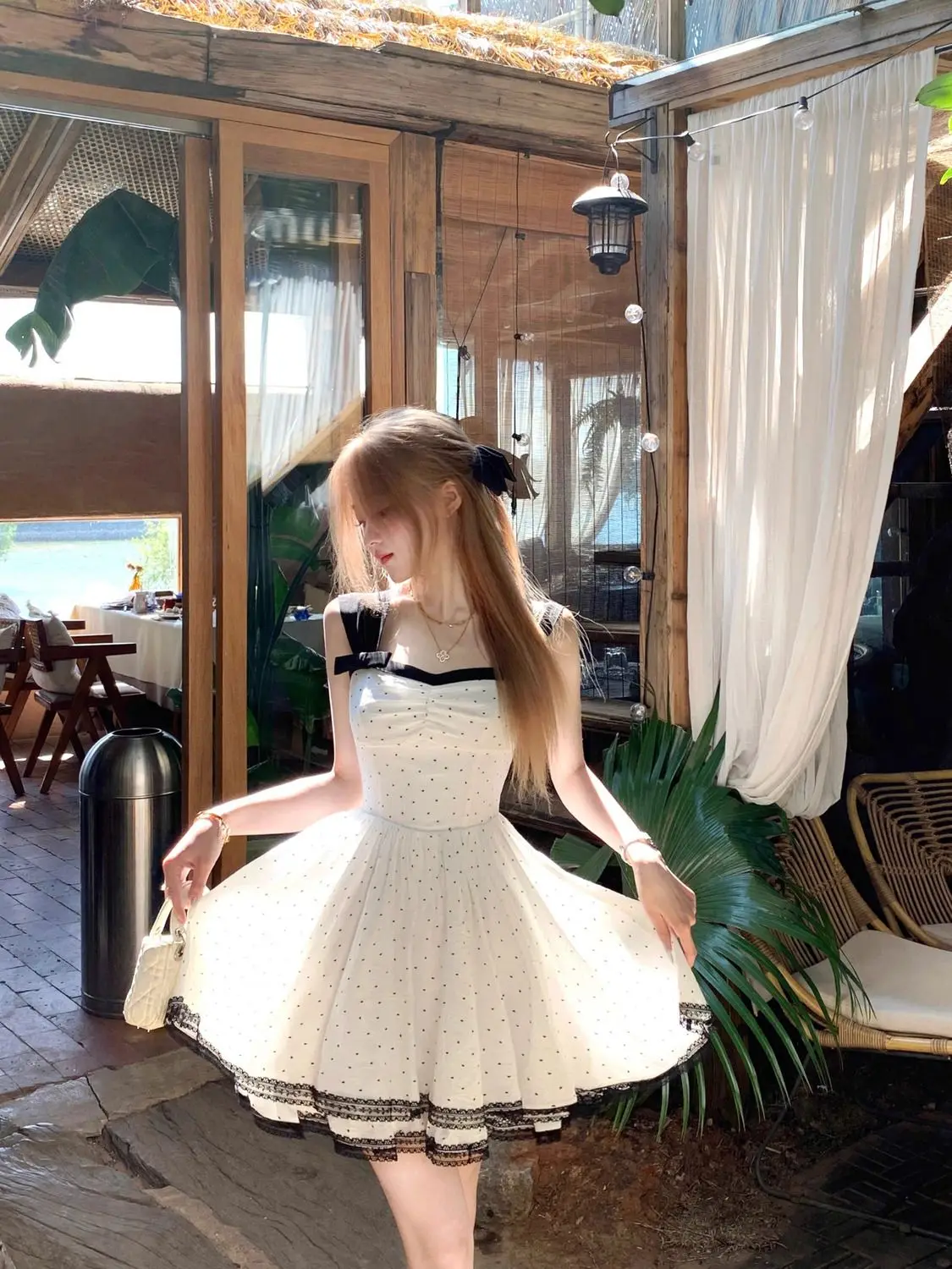 Dress for Women Summer New High-end Designed French Retro Style Advanced Temperature Niche Chic White Polka Dot Vest Dress
Dress for Women Summer New High-end Designed French Retro Style Advanced Temperature Niche Chic White Polka Dot Vest Dress