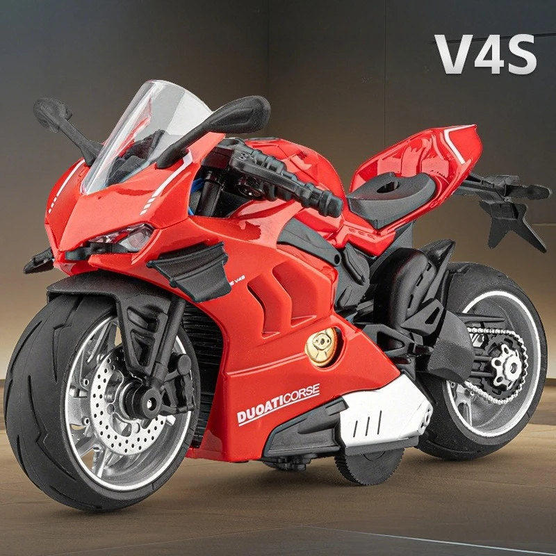 1:14 V4S Alloy Motorcycle Pullback Sound and Light Ornament Toy Gift Diecast Alloy Car Model Collectible
1:14 V4S Alloy Motorcycle Pullback Sound and Light Ornament Toy Gift Diecast Alloy Car Model Collectible