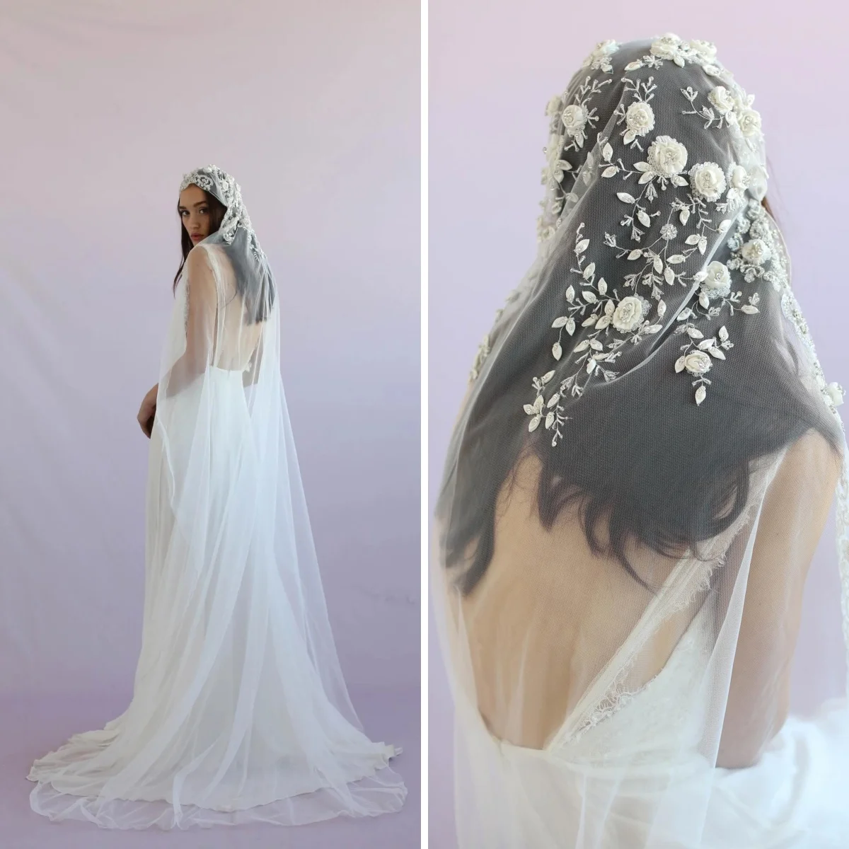 White/Ivory Wedding Veil 3m Long Comb Lace 3D Flower Mantilla Cathedral Bridal Veils Wedding Accessories Veu De Noiva Customized
White/Ivory Wedding Veil 3m Long Comb Lace 3D Flower Mantilla Cathedral Bridal Veils Wedding Accessories Veu De Noiva Customized