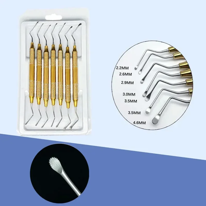 Dental Double Ends Curette Kit Jagged Excavator Restorative Spoon for Tooth Cleaning Implant Lab
Dental Double Ends Curette Kit Jagged Excavator Restorative Spoon for Tooth Cleaning Implant Lab