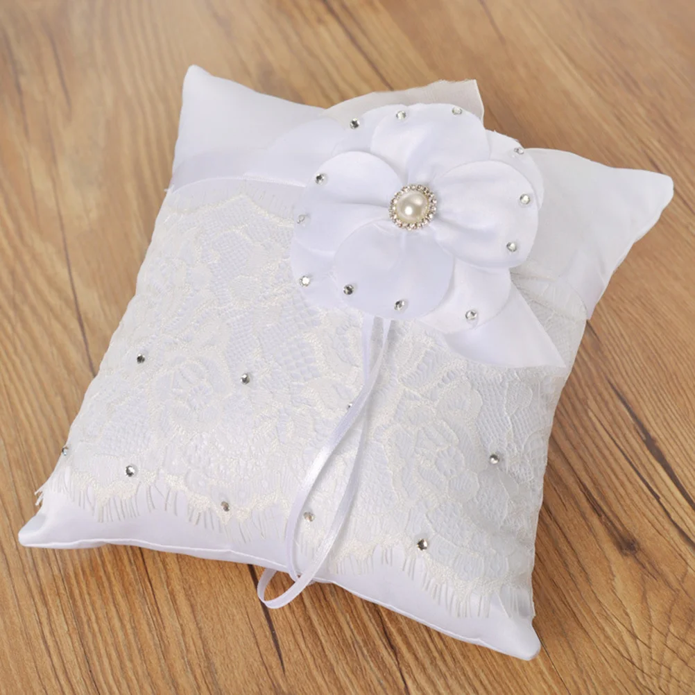 Wedding Ring Pillow Lace Flower Pearl Crystal Decorated Compact Size Back Strap Perfect for Wedding Ceremony Ring Bearer Cushion
Wedding Ring Pillow Lace Flower Pearl Crystal Decorated Compact Size Back Strap Perfect for Wedding Ceremony Ring Bearer Cushion