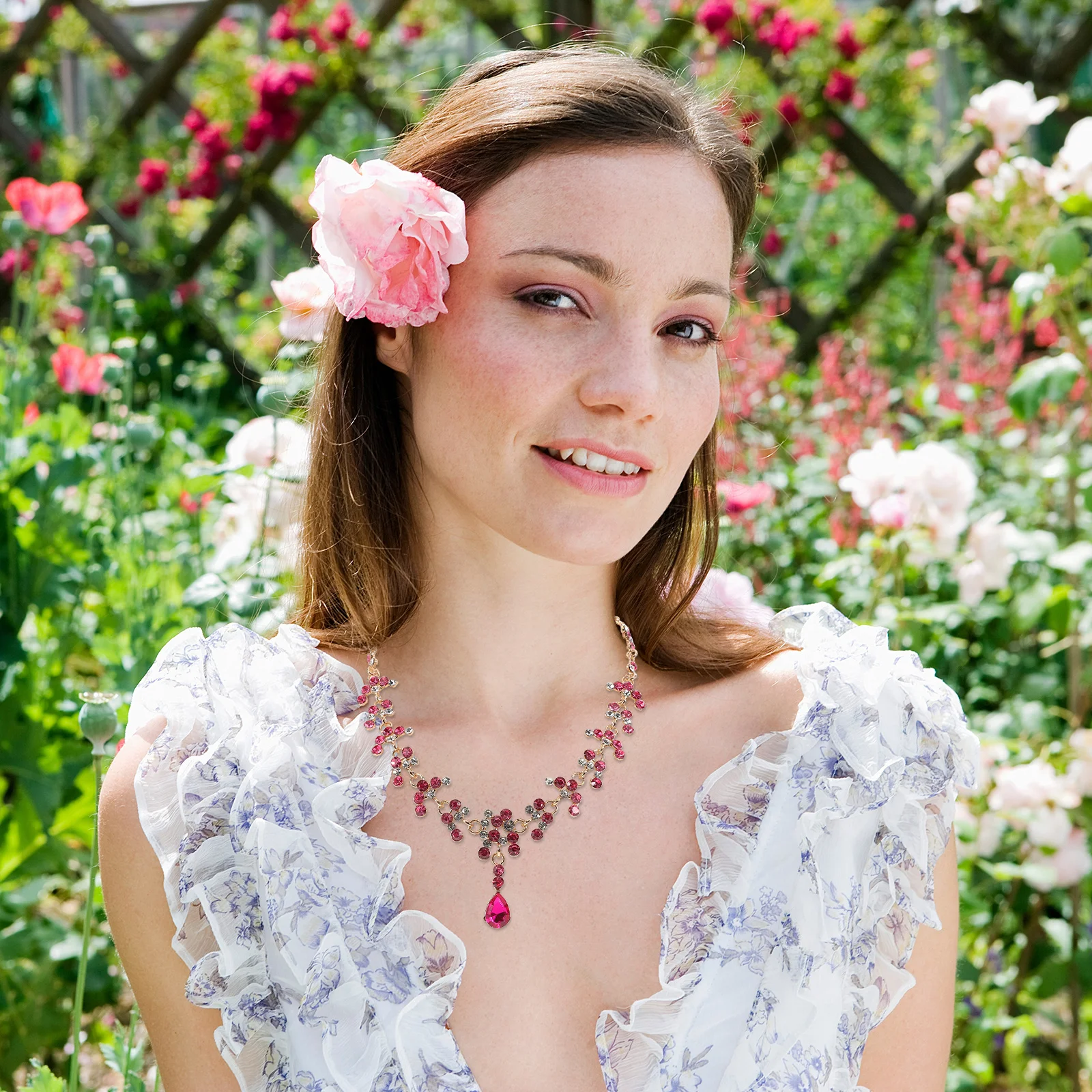 Wedding Jewelry Set Three Piece Sparkling Crown Headband Drop Necklace Stud Earrings for Bride Bridesmaid Formal Event Glamour
Wedding Jewelry Set Three Piece Sparkling Crown Headband Drop Necklace Stud Earrings for Bride Bridesmaid Formal Event Glamour