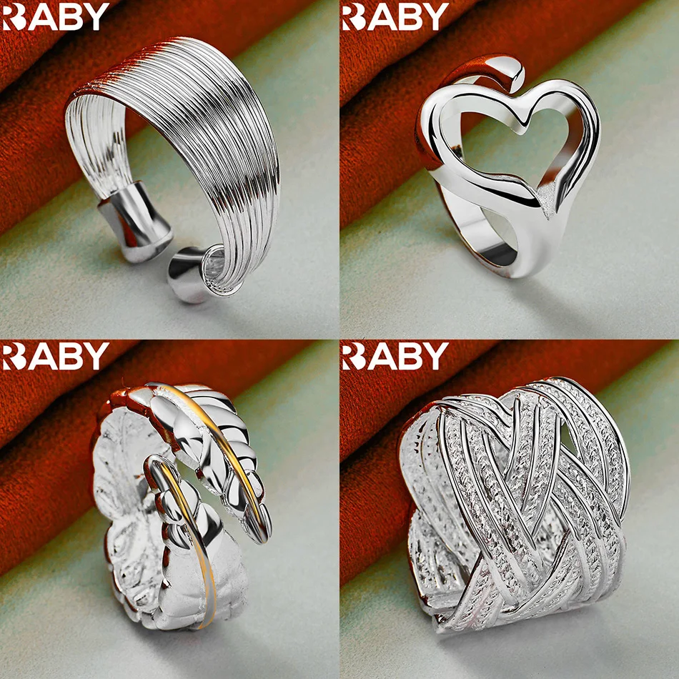 URBABY 925 Sterling Silver Open Geometric Ring For Women Men Fashion Jewelry Charm Grace Wedding Engagement Accessories 
URBABY 925 Sterling Silver Open Geometric Ring For Women Men Fashion Jewelry Charm Grace Wedding Engagement Accessories