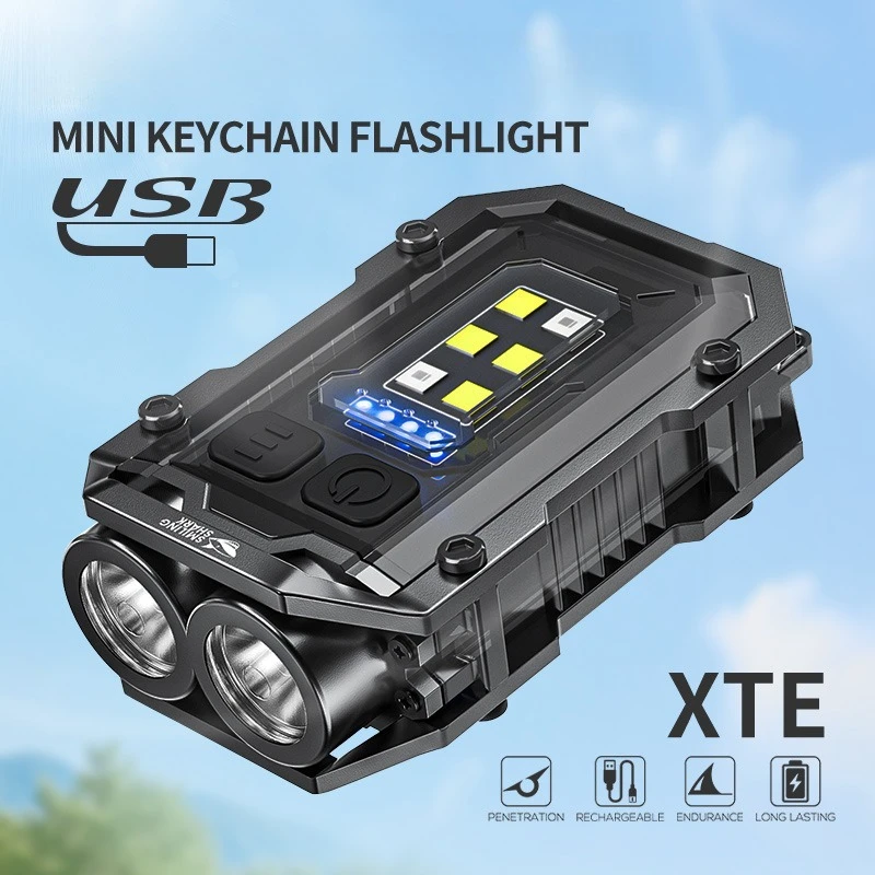 Mini Keychain Flashlight USB-C Rechargeable Cap Clip Headlight 8 Modes Camping Torch Portable Magnetic Work Light Emergency Lamp
Mini Keychain Flashlight USB-C Rechargeable Cap Clip Headlight 8 Modes Camping Torch Portable Magnetic Work Light Emergency Lamp