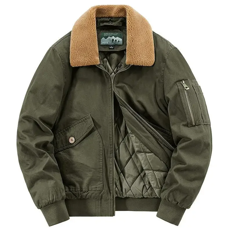 Winter Mens Jacket High-quality Male Casual Fleece Fur Collar Warm Coats Fashion Retro Military Bomber Jackets 6XL Man Clothing
Winter Mens Jacket High-quality Male Casual Fleece Fur Collar Warm Coats Fashion Retro Military Bomber Jackets 6XL Man Clothing