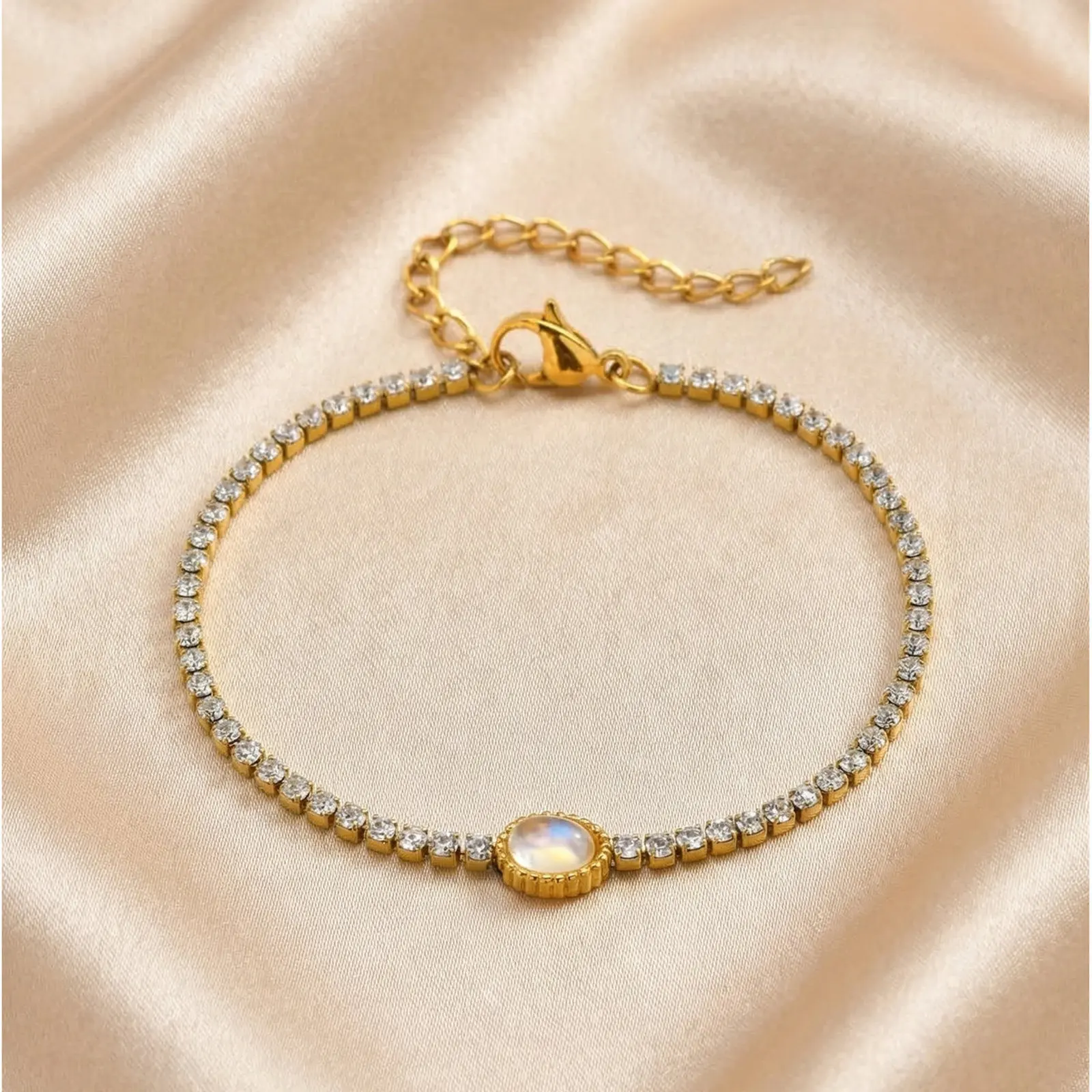 Women Stainless Steel Zircon Natural Stone gold color Bracelet Fashion Jewelry Trendy Minimalist Daily Wear Party Gift for Women
Women Stainless Steel Zircon Natural Stone gold color Bracelet Fashion Jewelry Trendy Minimalist Daily Wear Party Gift for Women