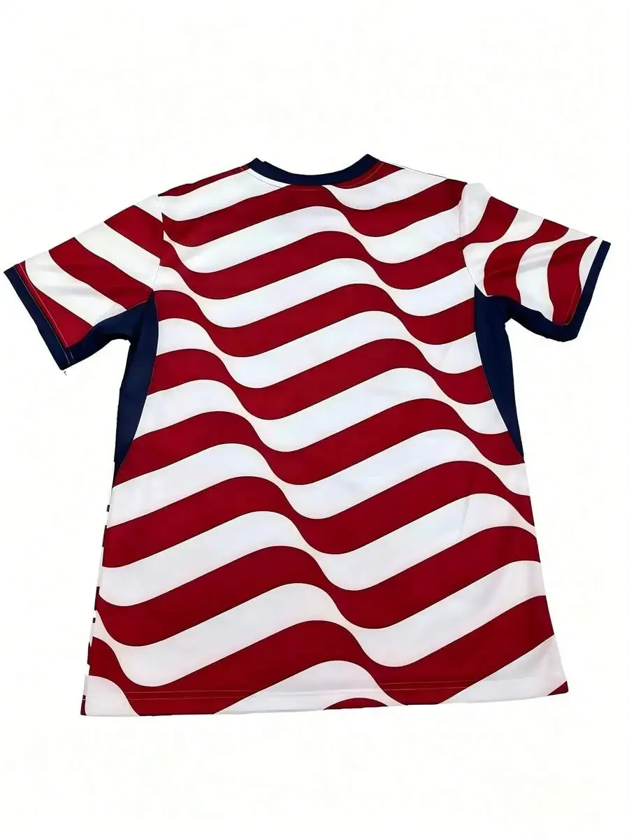 Mens Short Sleeve T-Shirt With Blue Eye Print Wavy Red White Striped Casual Top
Mens Short Sleeve T-Shirt With Blue Eye Print Wavy Red White Striped Casual Top