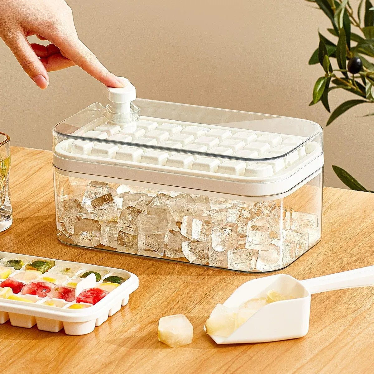 HYS ice cube mold press type ice grid ice making household refrigerator cube box storage box frozen cube artifact
HYS ice cube mold press type ice grid ice making household refrigerator cube box storage box frozen cube artifact