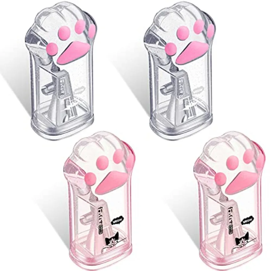 4 Pieces Cute Cat Paw Pencil Sharpeners Removable Holds Hand Kawaii Eyeliner Pencils Sharpeners with Lid for Make up Lip Liner
4 Pieces Cute Cat Paw Pencil Sharpeners Removable Holds Hand Kawaii Eyeliner Pencils Sharpeners with Lid for Make up Lip Liner