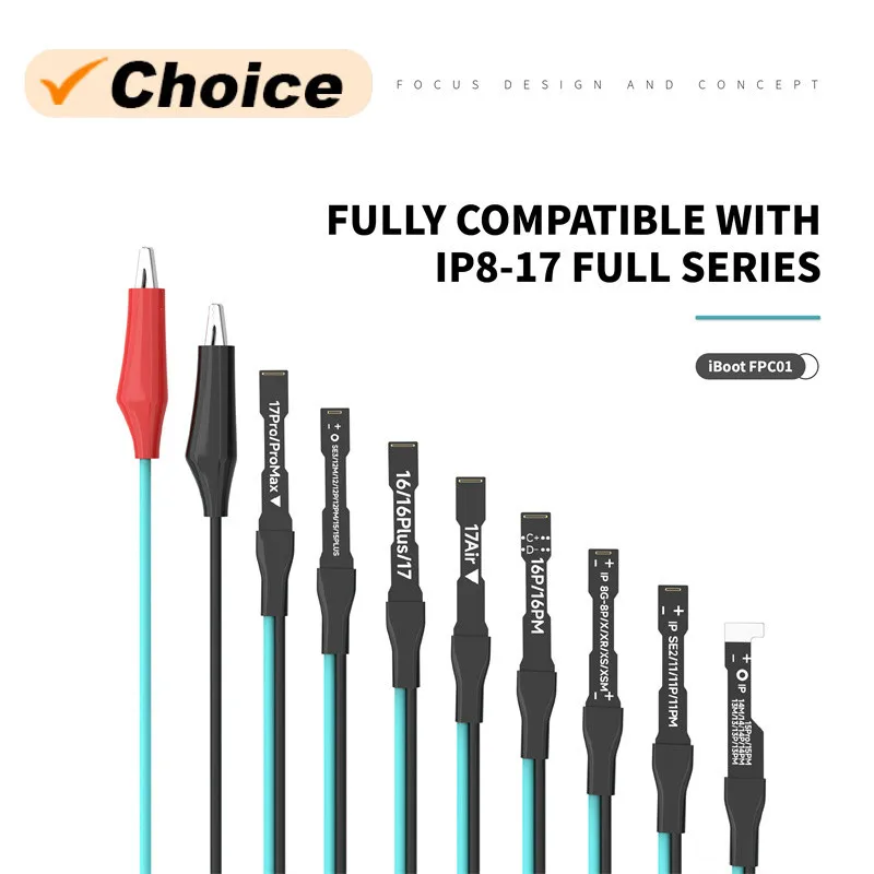 RF4 iBoot FPC01 BATTERY-FREE BOOT CABLE Precision Alligator Clips for IP 8-17 Series Motherboard Repair Power Supply Boot Cable
RF4 iBoot FPC01 BATTERY-FREE BOOT CABLE Precision Alligator Clips for IP 8-17 Series Motherboard Repair Power Supply Boot Cable