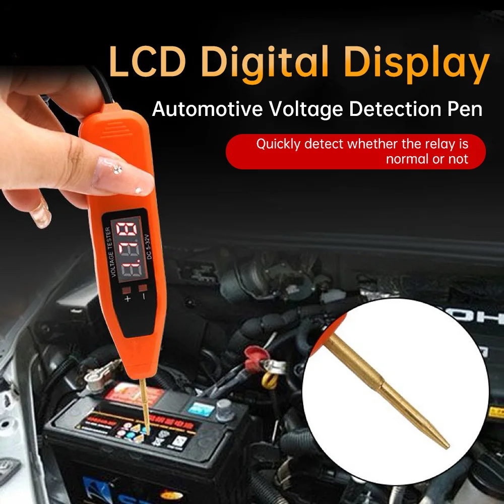 Voltage Test Pen Car Electrician Probe Machine Car Tools Tester Multifunctional Digital Display Electrician Specific Maintenance
Voltage Test Pen Car Electrician Probe Machine Car Tools Tester Multifunctional Digital Display Electrician Specific Maintenance