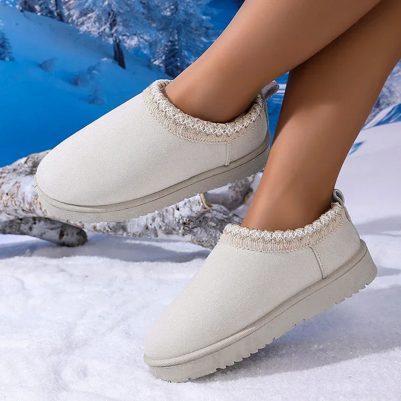 White Warm Platform Ankle Boots Women Slip On Coldproof Plush Short Cotton Shoes Woman Comfortable Light Women's Winter Boots
White Warm Platform Ankle Boots Women Slip On Coldproof Plush Short Cotton Shoes Woman Comfortable Light Women's Winter Boots