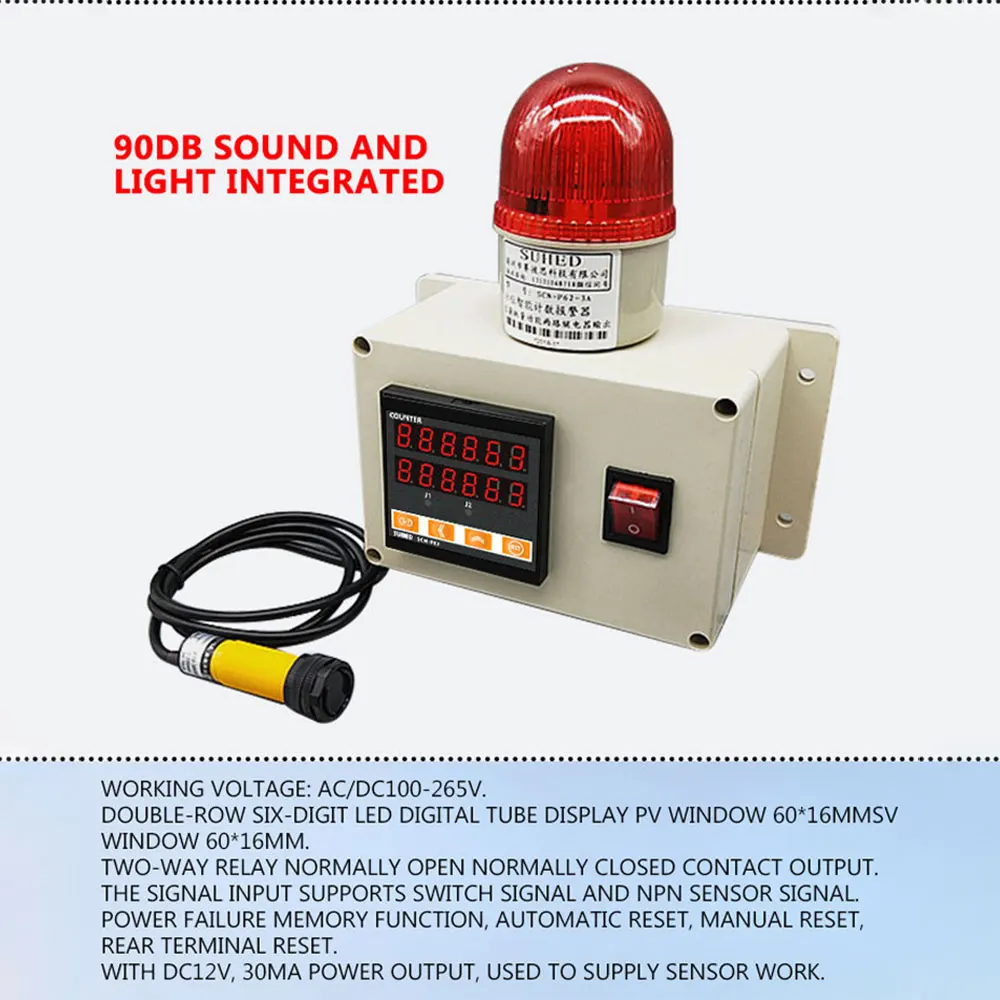 Roller Meter Counter 12V/24V/220V Electronic Digital Display Automatic Marker Length Measurement Test Equipment SCN-P62
Roller Meter Counter 12V/24V/220V Electronic Digital Display Automatic Marker Length Measurement Test Equipment SCN-P62