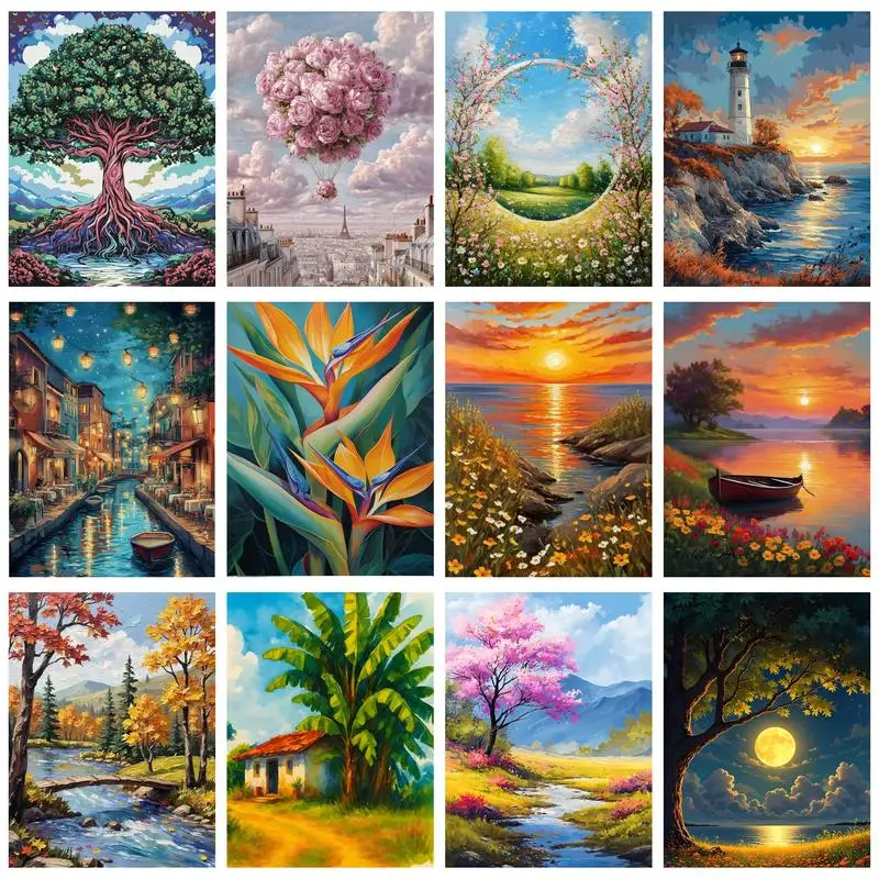 CHENISTORY Painting By Number Kits Handpainted Picture By Number Landscape Drawing On Canvas Home Decoration DIY Gift
CHENISTORY Painting By Number Kits Handpainted Picture By Number Landscape Drawing On Canvas Home Decoration DIY Gift