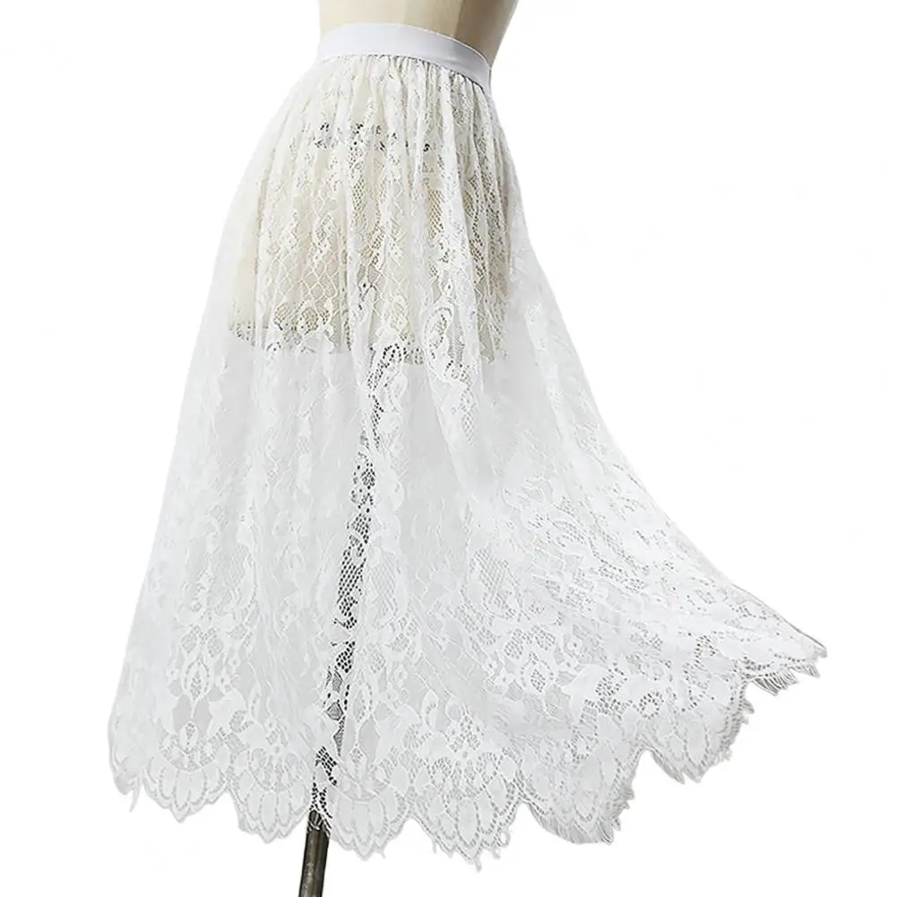Ankle-length Skirt Elegant Embroidered Lace A-line Skirt with High Waist Retro Cheongsam Style Women's Bottoming Skirt for Chic
Ankle-length Skirt Elegant Embroidered Lace A-line Skirt with High Waist Retro Cheongsam Style Women's Bottoming Skirt for Chic