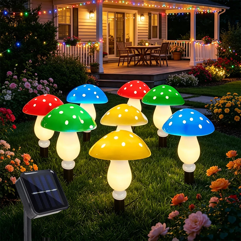 8Pcs Mushroom Solar Lights Garden Decorative Stake Lights with 8 Lighting Modes, LED Red Mushroom Solar Powered Lights For Outdoor Yard Patio Lawn Party & Holiday Decoration
8Pcs Mushroom Solar Lights Garden Decorative Stake Lights with 8 Lighting Modes, LED Red Mushroom Solar Powered Lights For Outdoor Yard Patio Lawn Party & Holiday Decoration