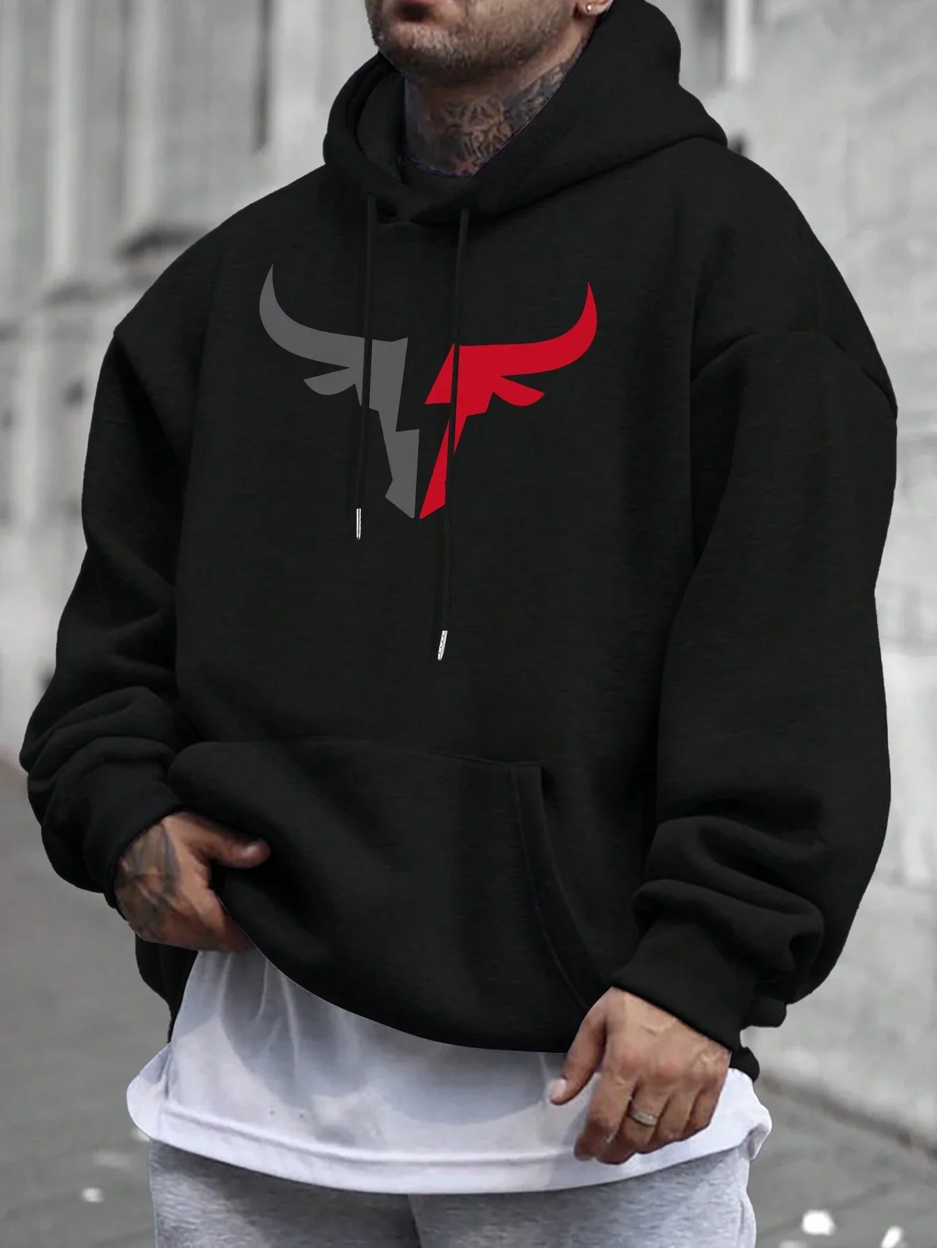 2024 Hot Sale Men Slogan and Graphic Printed Casual Sport & Commute Versatile Letter Embellished Fleece Lined Black Hoodie
2024 Hot Sale Men Slogan and Graphic Printed Casual Sport & Commute Versatile Letter Embellished Fleece Lined Black Hoodie
