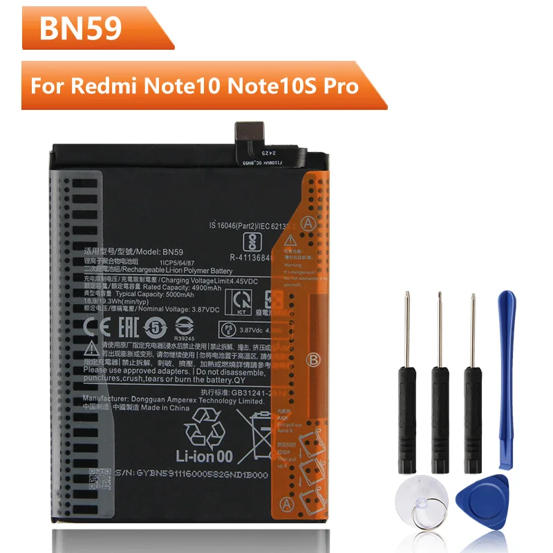 Сменный аккумулятор BN59 для Xiaomi Redmi Note 10 Note 10S Note 10 PRO International Edition 2024 года
Сменный аккумулятор BN59 для Xiaomi Redmi Note 10 Note 10S Note 10 PRO International Edition 2024 года