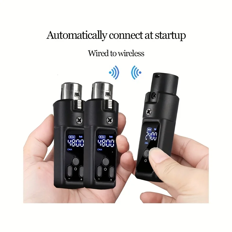 2.4GHz Wireless XLR Microphone System – Rechargeable Transmitter & Receiver Adapter for DSLR Camera/Sound Mixer/PA Speaker
2.4GHz Wireless XLR Microphone System – Rechargeable Transmitter & Receiver Adapter for DSLR Camera/Sound Mixer/PA Speaker