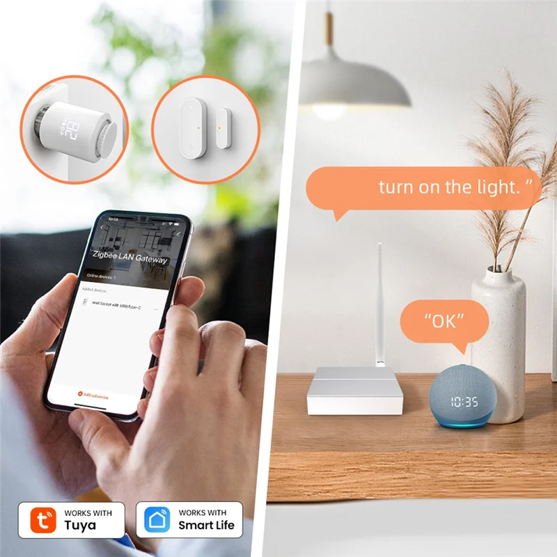 B03B-Tuya Zigbee3.0 Smart Gateway Hub Проводной шлюзовый мост с антенной для умного домашнего моста Беспроводной пульт дистанционного управления
B03B-Tuya Zigbee3.0 Smart Gateway Hub Проводной шлюзовый мост с антенной для умного домашнего моста Беспроводной пульт дистанционного управления