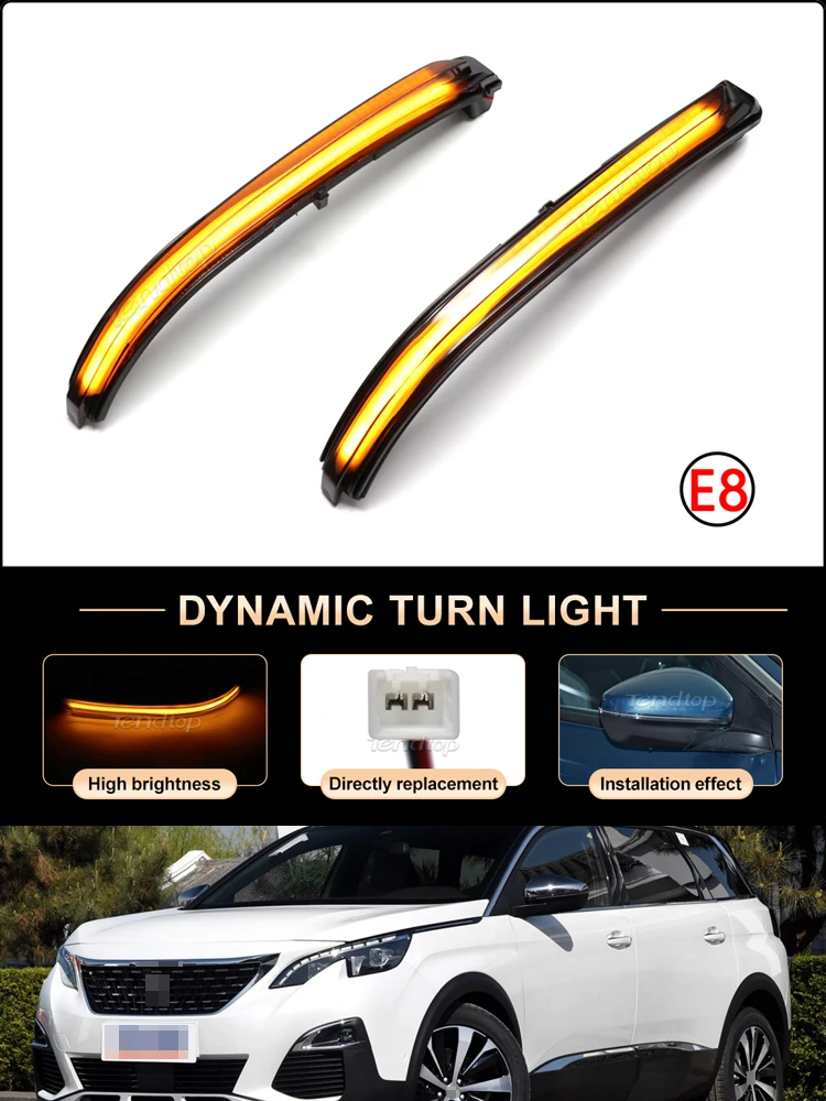 2pcs LED Dynamic Turn Signal Lights Lamp Wing Mirror Lamp Indicator Blinker For Peugeot 3008 P84 5008 T87 Citroen C5 2017-2020
2pcs LED Dynamic Turn Signal Lights Lamp Wing Mirror Lamp Indicator Blinker For Peugeot 3008 P84 5008 T87 Citroen C5 2017-2020