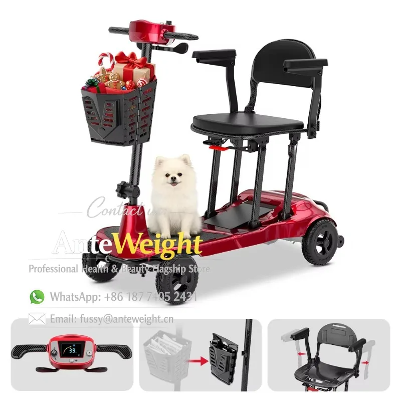 Lightweight Electric Scooter in US UK EU,12.5kg Carbon Fiber Compact Travel Mobility Scooter for Airplane&Car Trunk
Lightweight Electric Scooter in US UK EU,12.5kg Carbon Fiber Compact Travel Mobility Scooter for Airplane&Car Trunk
