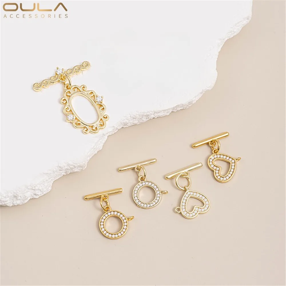 1pcs 14K Gold-encrusted, 18K Gold with Zircon OT Buckle Bracelet, Pearl Necklace, End Connection Buckle Diy Accessory
1pcs 14K Gold-encrusted, 18K Gold with Zircon OT Buckle Bracelet, Pearl Necklace, End Connection Buckle Diy Accessory