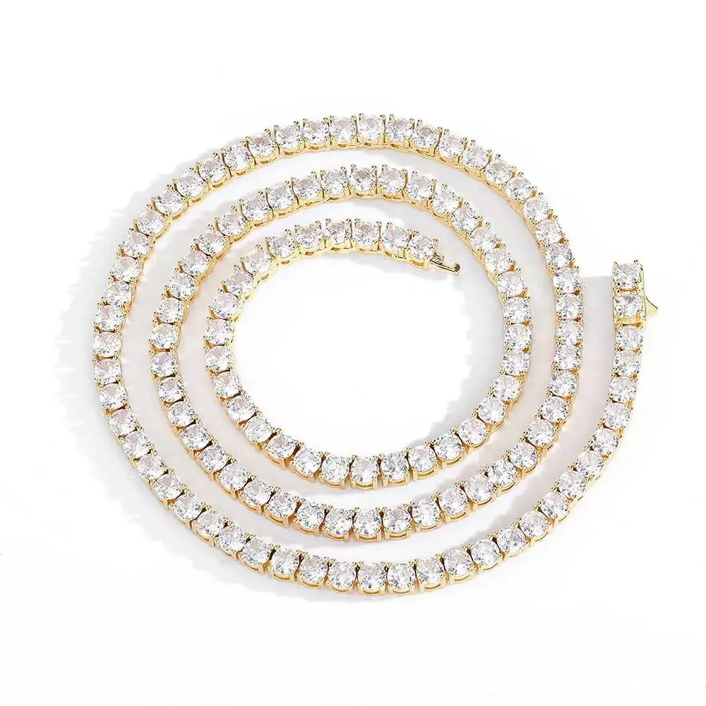 Silver Cubic Zirconia Necklace Hip-hop Jewelry with Diamond Spring Buckle Tennis Zircon Tide Brand Personalized Men's Wholesale
Silver Cubic Zirconia Necklace Hip-hop Jewelry with Diamond Spring Buckle Tennis Zircon Tide Brand Personalized Men's Wholesale