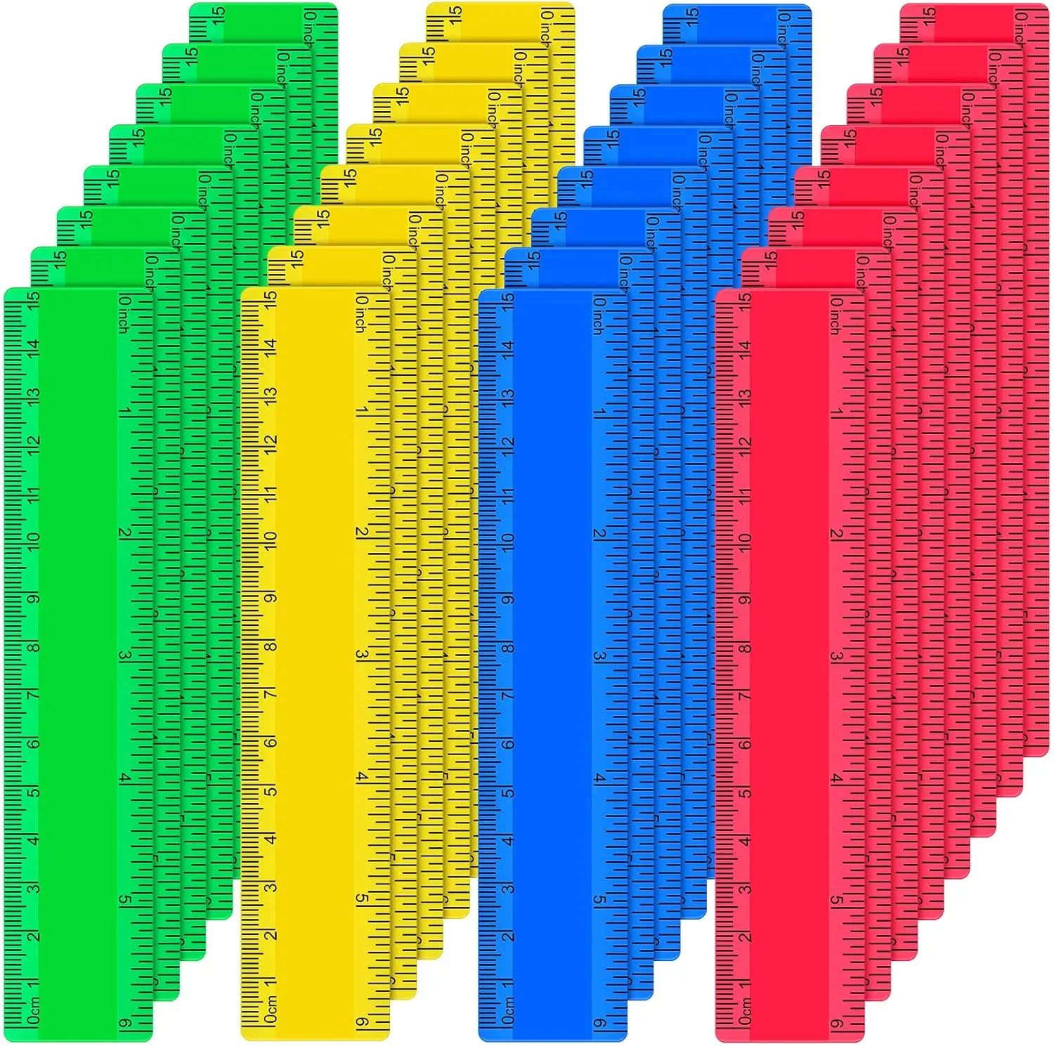 32 Pack 6 Inch Mini Rulers Bulk Plastic Small Rulers with Inches and Centimeters for Classroom Kids Student School Office
32 Pack 6 Inch Mini Rulers Bulk Plastic Small Rulers with Inches and Centimeters for Classroom Kids Student School Office