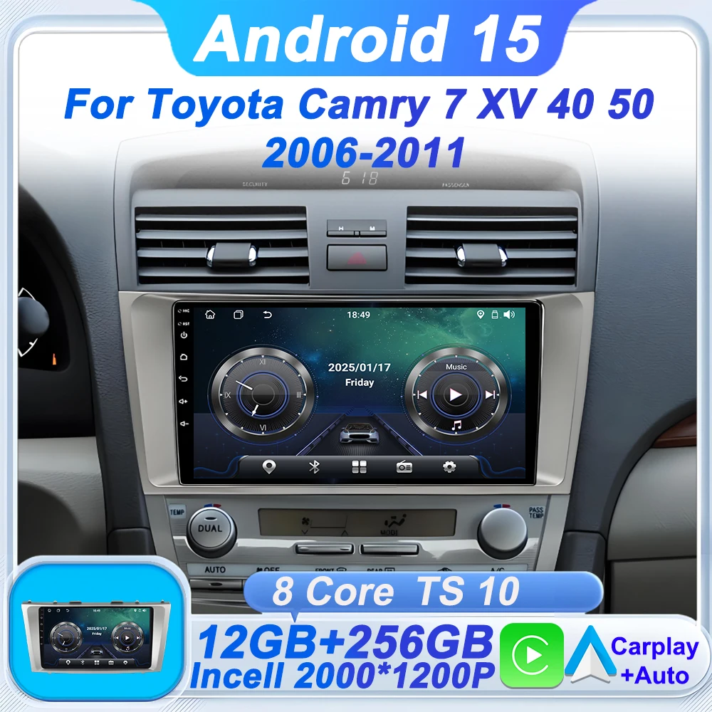 2din Carplay Android 15 Car Radio Multimedia Video Player For Toyota Camry 7 XV 40 50 2006-2011 Navigation GPS Head Unit Wifi BT
2din Carplay Android 15 Car Radio Multimedia Video Player For Toyota Camry 7 XV 40 50 2006-2011 Navigation GPS Head Unit Wifi BT