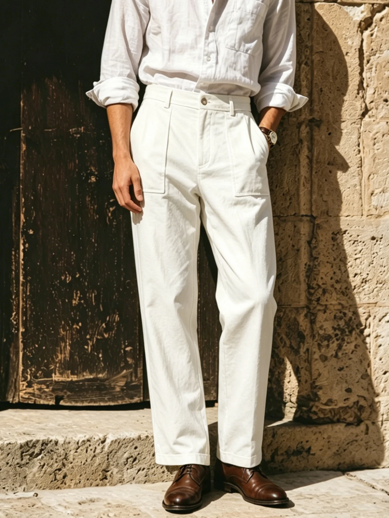 Men's Italian Naples Style Solid Pants, Elegant Light Business Commuter Trousers, Loose Straight Leg Casual Suit Pants
Men's Italian Naples Style Solid Pants, Elegant Light Business Commuter Trousers, Loose Straight Leg Casual Suit Pants