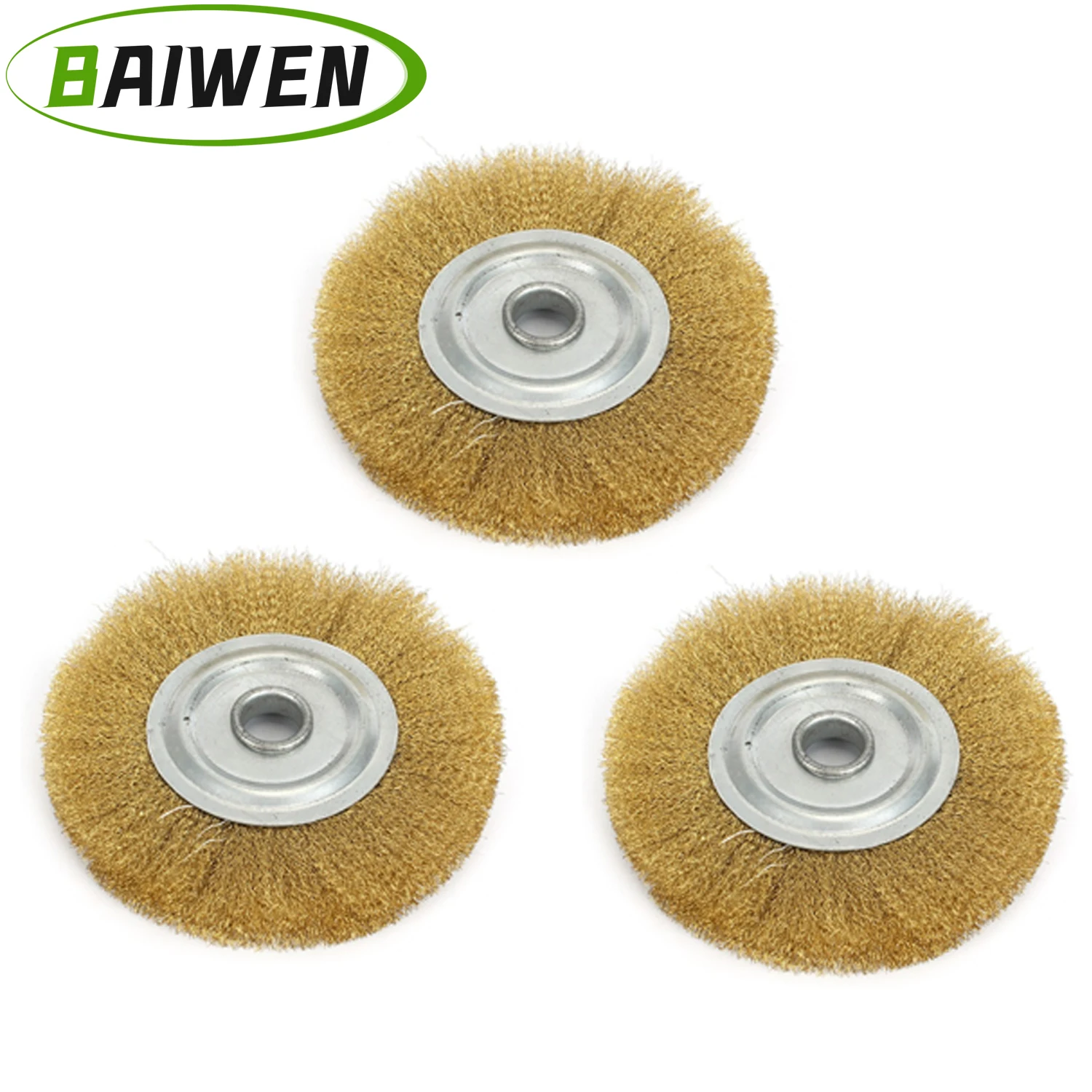 3pcs 4inch Soft Flat Brass Copper Wire Brush Polishing Wheels With 16mm Bore for Rust Removal and Fine Polishing
3pcs 4inch Soft Flat Brass Copper Wire Brush Polishing Wheels With 16mm Bore for Rust Removal and Fine Polishing