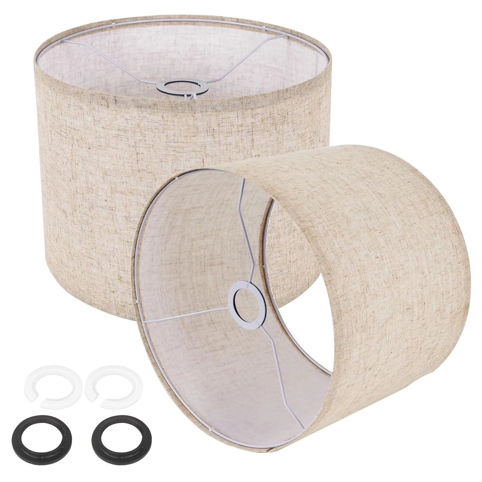 Lamp Shade Fabric Beige with Adapter E27 to E14, Middle Drum Lampshade Linen for Table Lamp, Floor Lamp
Lamp Shade Fabric Beige with Adapter E27 to E14, Middle Drum Lampshade Linen for Table Lamp, Floor Lamp