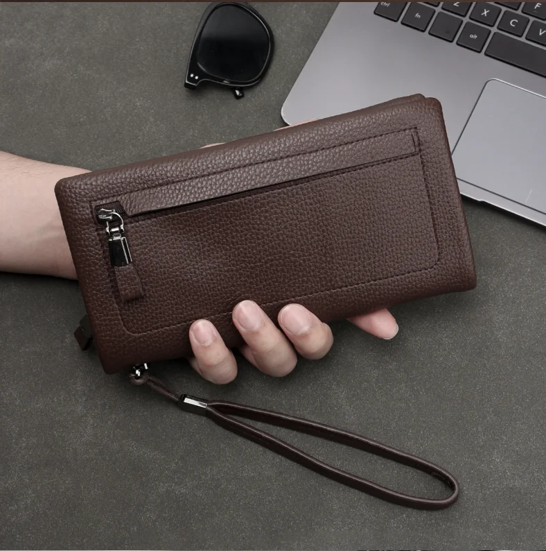 Premium Long Zipper Men's Clutch Bag - Stylish Multi-Card Holder, Large Capacity Casual Phone Pouch with Elegant Edging сумкой
Premium Long Zipper Men's Clutch Bag - Stylish Multi-Card Holder, Large Capacity Casual Phone Pouch with Elegant Edging сумкой