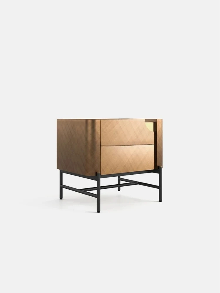Modern Entry Lux Style Bedside Table Italian Simple Style Advanced Rose Gold Double Drawer Storage Bedside Cabinet
Modern Entry Lux Style Bedside Table Italian Simple Style Advanced Rose Gold Double Drawer Storage Bedside Cabinet