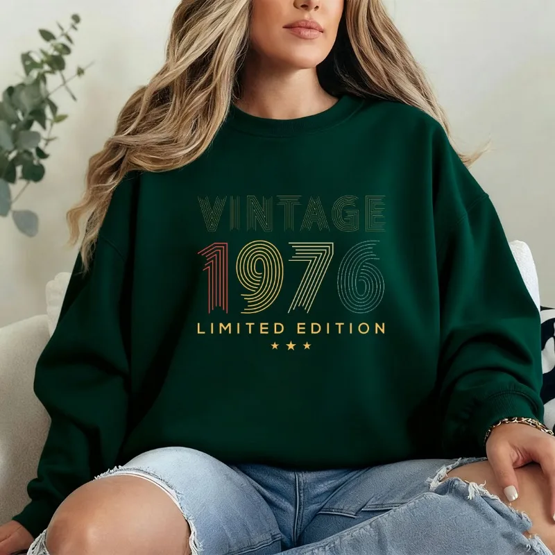 50th Birthday Sweatshirt Vintage Limited Edition1976 Shirt 50th Birthday Shirt for Men Women Crew Neck Winter Clothes Women
50th Birthday Sweatshirt Vintage Limited Edition1976 Shirt 50th Birthday Shirt for Men Women Crew Neck Winter Clothes Women