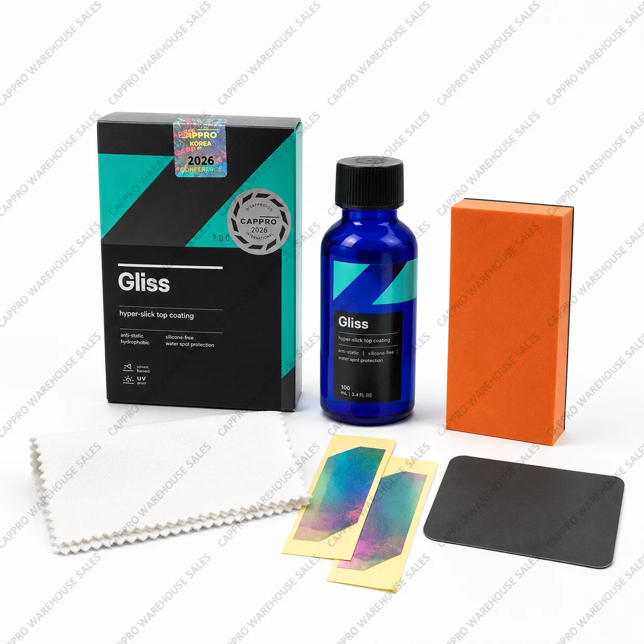 CAR CQUARTZ Gliss Original Ceramic Coating 50ml Kit for Cars Hyper Smooth Hydrophobic Nano Top-Coat with Microfiber Applicators
CAR CQUARTZ Gliss Original Ceramic Coating 50ml Kit for Cars Hyper Smooth Hydrophobic Nano Top-Coat with Microfiber Applicators