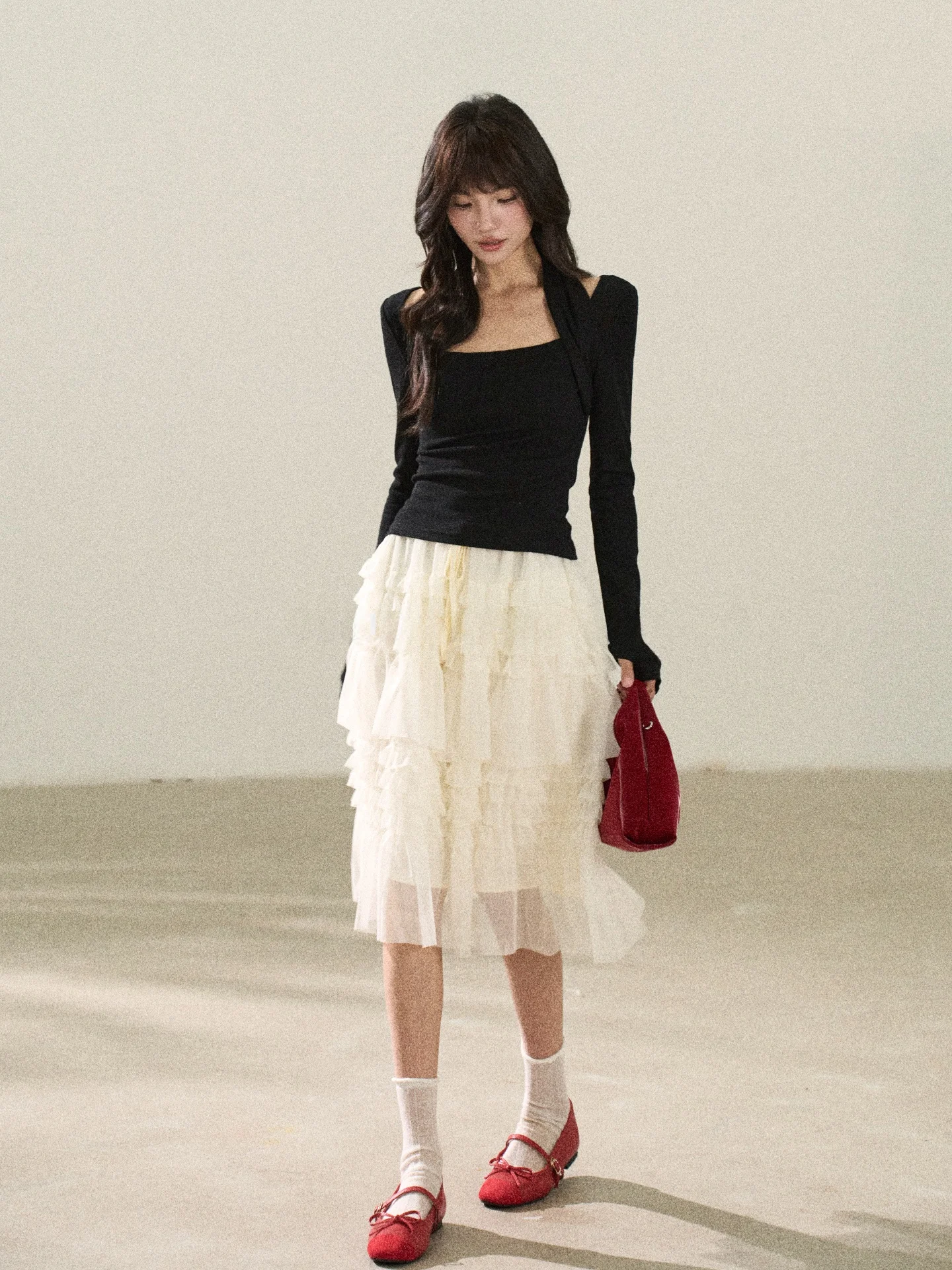 Ele Slimming Square Ne Fake Two-Piece Knitted Top for Women Spring Faion Korean Sle Medium Thin Long Sve
Ele Slimming Square Ne Fake Two-Piece Knitted Top for Women Spring Faion Korean Sle Medium Thin Long Sve