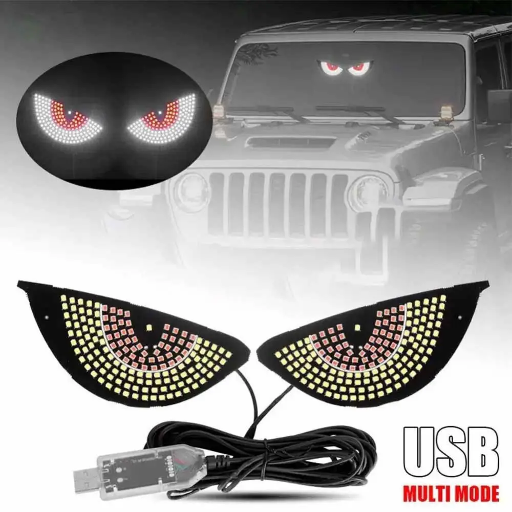 2 шт., автомобильный свет для глаз, модификация глаз, анимация, светодиодный дисплей, декор, пиксельная панель, отделка окна, лампа USB, многорежимная лампа 
2 шт., автомобильный свет для глаз, модификация глаз, анимация, светодиодный дисплей, декор, пиксельная панель, отделка окна, лампа USB, многорежимная лампа