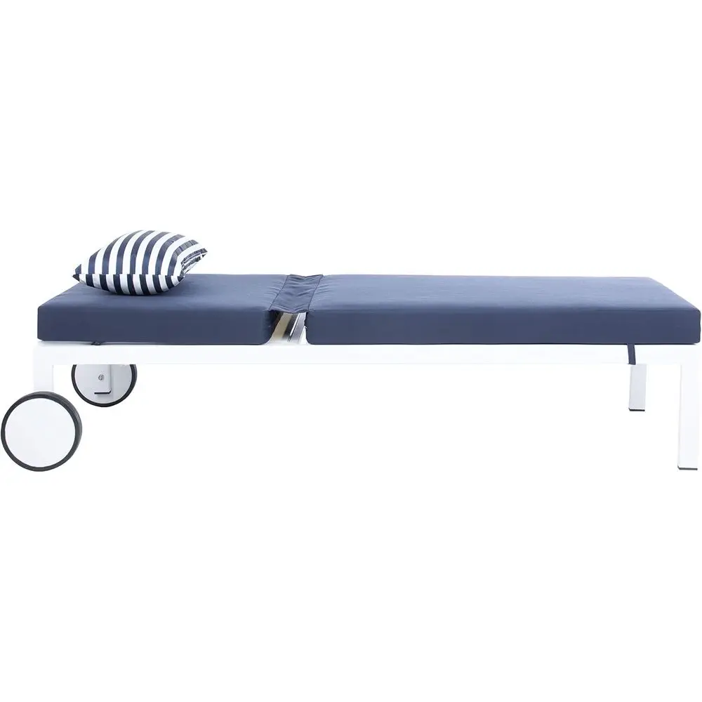 Outdoor Collection Yves Nautical Navy/White Adjustable Chaise Lounge Chair with Striped Pillow (P042A)
Outdoor Collection Yves Nautical Navy/White Adjustable Chaise Lounge Chair with Striped Pillow (P042A)