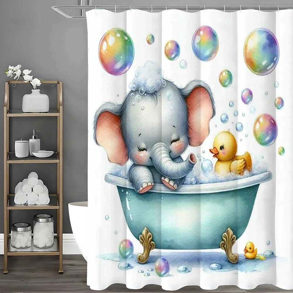 "Baby Elephant Shower Curtain, Waterproof Eco-Friendly Fabric - Adorable Cartoon Design for Kids Bathroom Decor, Easy to Install
"Baby Elephant Shower Curtain, Waterproof Eco-Friendly Fabric - Adorable Cartoon Design for Kids Bathroom Decor, Easy to Install