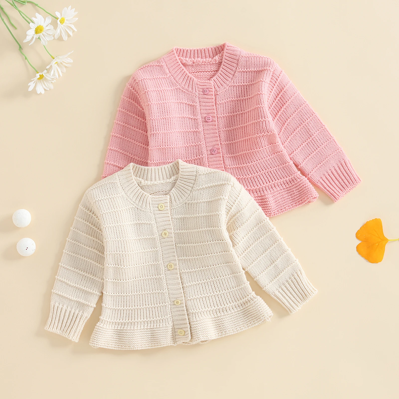 Tregren Toddler Baby Girl Knitted Cardigan Solid Color Long Sleeve Crew Neck Button-up Sweater Casual Winter Fall Clothes
Tregren Toddler Baby Girl Knitted Cardigan Solid Color Long Sleeve Crew Neck Button-up Sweater Casual Winter Fall Clothes