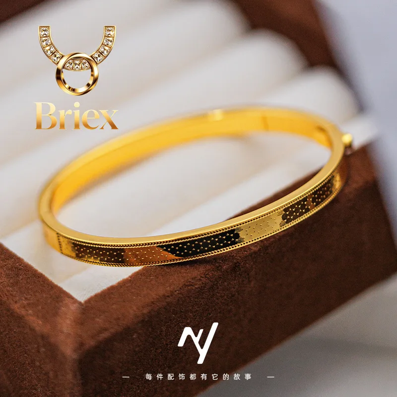 Briex Jewelry Luxury 24K 9999 Pure Gold real gold Women's egg-shaped dragon scale buckle bracelet light luxury design sensitive
Briex Jewelry Luxury 24K 9999 Pure Gold real gold Women's egg-shaped dragon scale buckle bracelet light luxury design sensitive