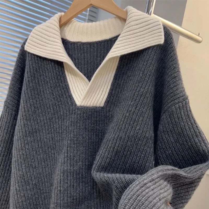 Свитер-пуловер женский осенне-зимний, контрастных цветов, утепленный, повседневный, свободный, стройнящий, вязаный, больших размеров
Свитер-пуловер женский осенне-зимний, контрастных цветов, утепленный, повседневный, свободный, стройнящий, вязаный, больших размеров