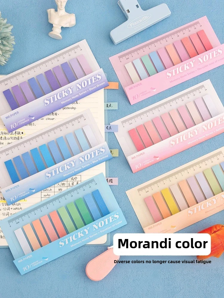 6 Style 200 Sheets/set of Morandi Colored Index Stickers for Marking Message Creative Stationery Stickers Office School Supplies
6 Style 200 Sheets/set of Morandi Colored Index Stickers for Marking Message Creative Stationery Stickers Office School Supplies