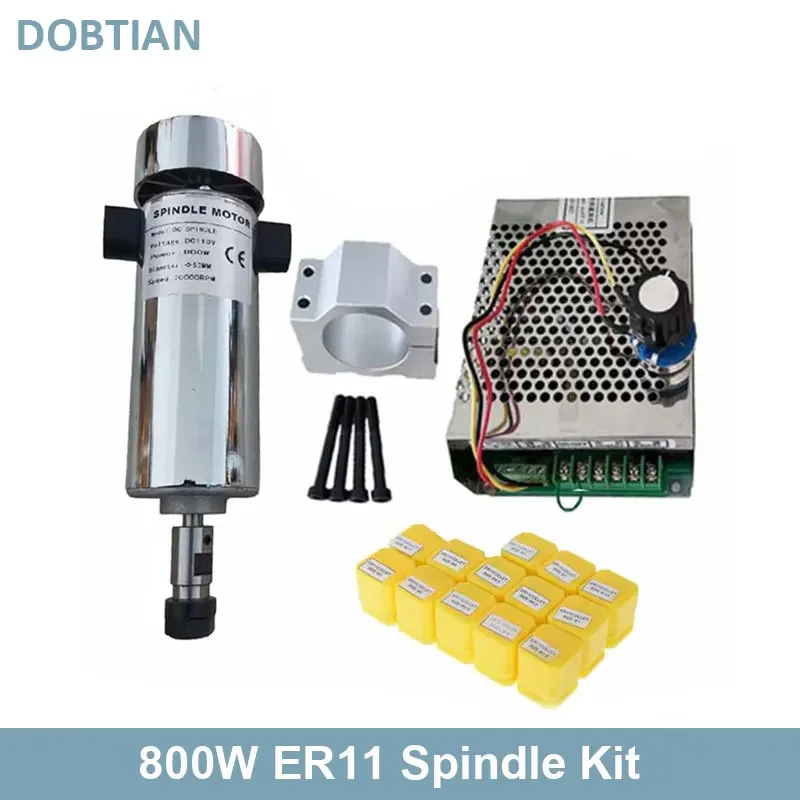 Шпиндель с ЧПУ 0,8 кВт с воздушным охлаждением, 110 В, 20000 об/мин, комплект двигателя ER11/патрон, 800 Вт, двигатель шпинделя + регулятор скорости источника питания для гравировки
Шпиндель с ЧПУ 0,8 кВт с воздушным охлаждением, 110 В, 20000 об/мин, комплект двигателя ER11/патрон, 800 Вт, двигатель шпинделя + регулятор скорости источника питания для гравировки