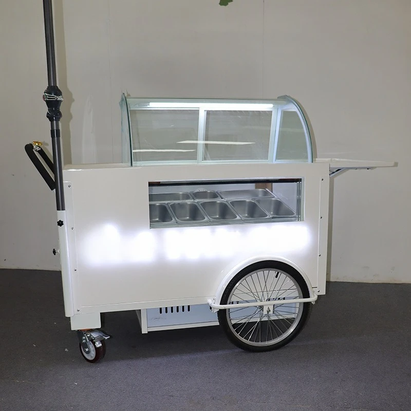 Ice Cream Cart with Lamp Brand Commercial Sales Vehicle Refrigerated Cabinet Scenic Takeaway Stall Snack Truck
Ice Cream Cart with Lamp Brand Commercial Sales Vehicle Refrigerated Cabinet Scenic Takeaway Stall Snack Truck
