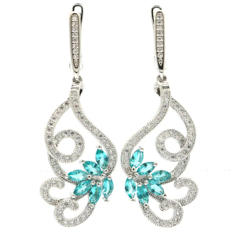 Buy 3 Get 1 Free 48x18mm Butterfly Shape 6.2g Blue Aquamarine Pink Kunzite CZ Females Silver Earring Eye Catchings
Buy 3 Get 1 Free 48x18mm Butterfly Shape 6.2g Blue Aquamarine Pink Kunzite CZ Females Silver Earring Eye Catchings