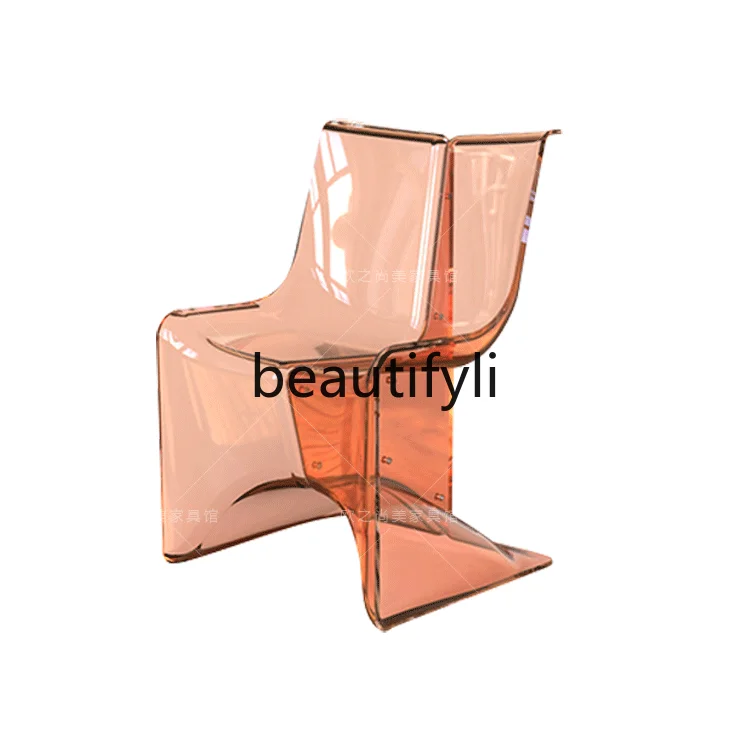 Italian light luxury crystal transparent acrylic dining chair designer home backrest chair tea room high-end leisure chair
Italian light luxury crystal transparent acrylic dining chair designer home backrest chair tea room high-end leisure chair