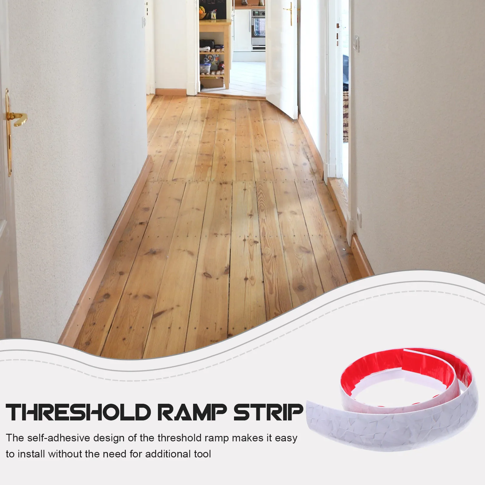 Переходная планка-порог для дверных проемов, самоклеящаяся, безопасная, для использования внутри и снаружи помещений, подходит для инвалидных колясок
Переходная планка-порог для дверных проемов, самоклеящаяся, безопасная, для использования внутри и снаружи помещений, подходит для инвалидных колясок